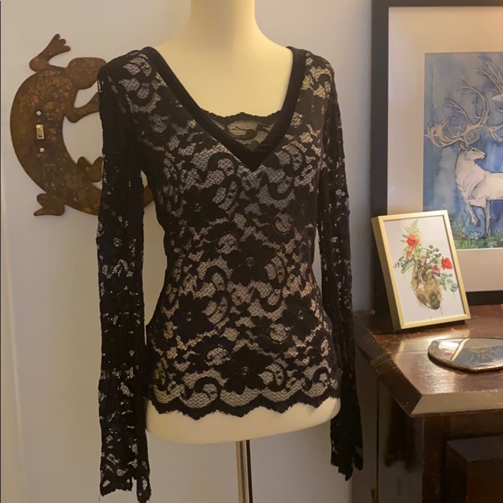 Vintage Victoria’s Secret Black Lace Top